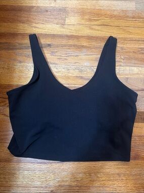 90 Degree By Reflex Black V-Neck Crop Tank